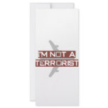 I'm not a terrorist rack cards