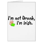 Im Not Drunk Im Irish Beer and Clover cards