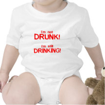 I'm Not Drunk, I'm Still Drinking - Funny Comedy Baby Bodysuit