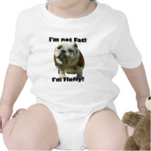 I'm not fat Bulldog baby Baby Bodysuit