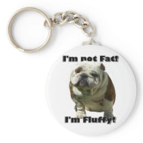 I'm not fat Bulldog keychain