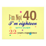 I'm Not Forty - Funny Birthday Gift Custom Announcements