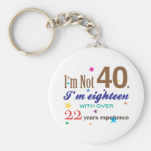 I'm Not Forty - Funny Birthday Gift Key Chain