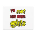 I'm Not Like Other Girls postcards