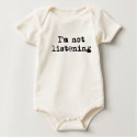 I'm not listening t-shirts