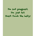 I'm not pregnant, I'm just fat. Don't Touch the... t-shirts
