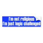 I'm Not Religious Bumper Sticker bumper stickers
