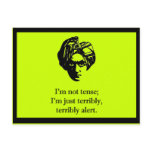I'm Not Tense postcards