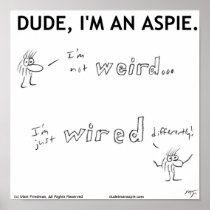 I'm Not Weird, I'm Just Wired DIfferently! Print