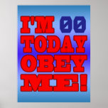 I'm - Obey Me! Funny Customise Birthday Template Print