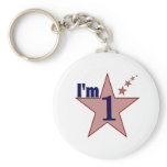I'm one (boy 1st birthday party) keychains