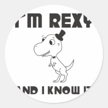 I'm Rexy And I Know It Sticker