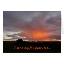 "I'm sorry for your loss" Card