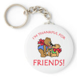 I'm Thankful for Friends Thanksgiving Apparel keychains