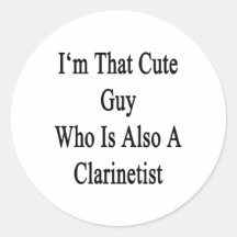 I'm That Cute Guy Who Is Also A Clarinetist Stickers