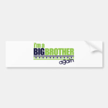 I'm the Big Brother Again Blue/Green T-shirt Bumper Sticker