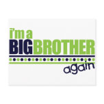 I'm the Big Brother Again Blue/Green T-shirt Postcards
