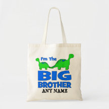 I'm the BIG Brother! Custom Dinosaur Design Bag