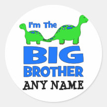 I'm the BIG Brother! Custom Dinosaur Design Sticker