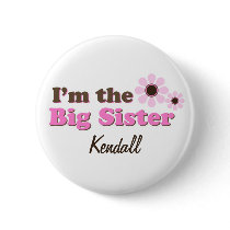 I'm The Big Sister Mod Flowers Personalised