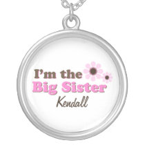 I'm The Big Sister Mod Flowers Personalised