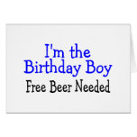 I'm The Birthday Boy Free Beer Needed Greeting Card