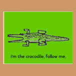 i'm the crocodile, follow me. postcards