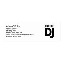 I'm the DJ Business Card