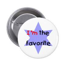 I'm the favourite (blue) pinback buttons