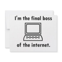 I'm the final boss of the internet announcement
