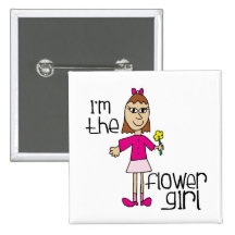 I'm the Flower Girl Favours Buttons