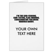 I'M THE GOD-FEARING CONSERVATIVE CARDS