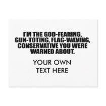 I'M THE GOD-FEARING CONSERVATIVE POSTCARDS