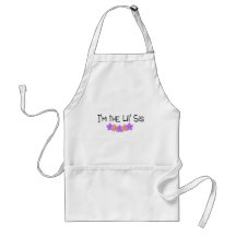 Im The Lil Sis Flowers Aprons