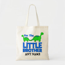 I'm The LITTLE BROTHER!  Custom Dinosaur Gift Bags