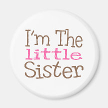 I'm The Little Sister (Pink) Refrigerator Magnets