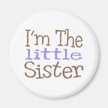 I'm The Little Sister (Purple) Refrigerator Magnet