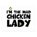 I'm the mad chicken lady post cards