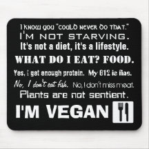 I'm Vegan: Answers Mouse Pads