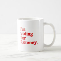 I'M VOTING FOR ROMNEY COFFEE MUG