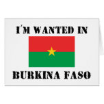 I'm Wanted In Burkina Faso cards