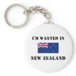 I'm Wanted In New Zealand keychains