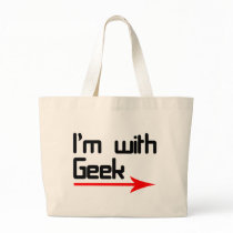Im with geek tote bag