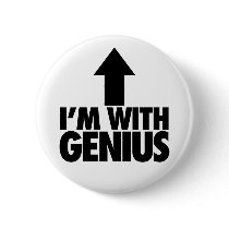 Im With Genius Pinback Buttons