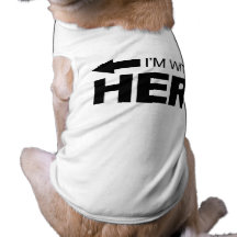 I'm with her (left) dog clothes