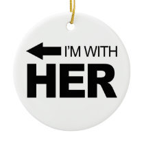 I'm with her (left) ornament