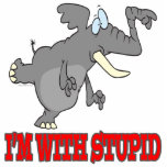 im with stupid funny pointing elephant photo sculptures