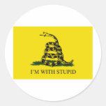 I'm With Stupid Stickers