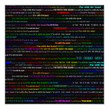 I'm With The Band Text Design I Photo Print