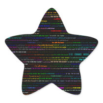 I'm With The Band Text Design I Star Sticker